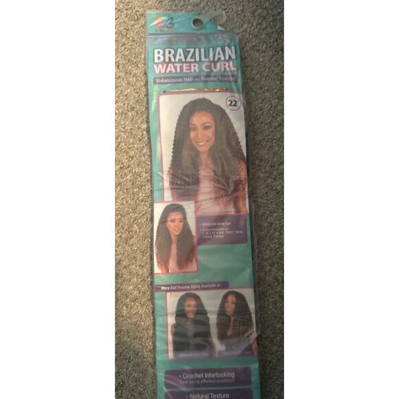 NIP Bobbi Boss Brazilian Water Curl Black 22" Crimped Curls Natural Texture - Picture 1 of 5